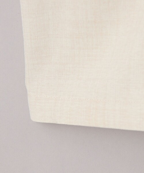 coen（コーエン）の「リネンタッチ ポリエステル ハーフスリーブ ジャケット（セットアップ対応）（テーラードジャケット・レディース・ナチュラル/ブラック・FREE）」の19枚目の写真