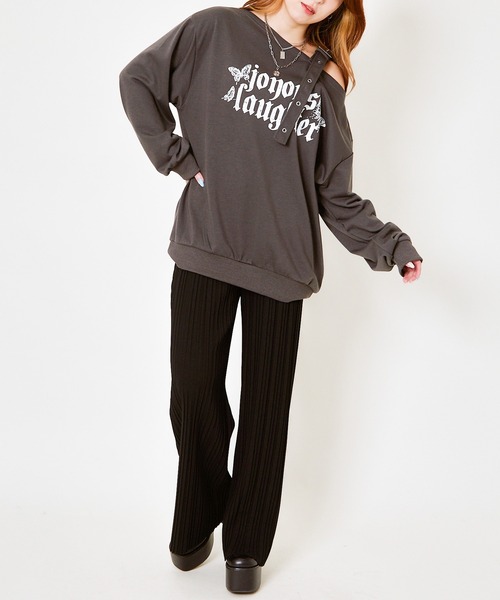 GORGE（ゴージ）の「《美脚×リラックス》レディース ゆるプリーツワイドパンツ ウエストゴム 体型カバー 春夏秋冬（その他パンツ・レディース・アイボリー/ブラック/ホワイト×ブラック/ゼブラ/ブラック×ホワイト/チャコール・M）」の16枚目の写真