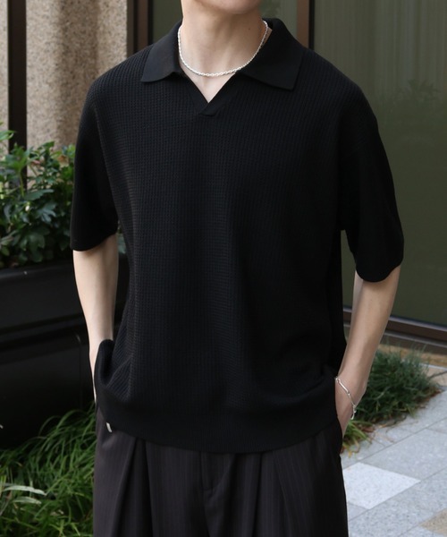 LUENNA(ルエナ)の「【LUENNA】 Skipper Knit Polo Shirt LUENNA(ルエナ)の「【LUENNA】 Skipper Knit Polo Shirt