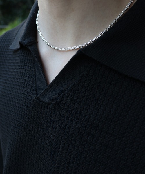 LUENNA（ルエナ）の「【LUENNA】 Skipper Knit Polo Shirt / スキッパー ニットポロシャツ（ポロシャツ・メンズ・ブルー/ブラウン/チャコールグレー/ダークグリーン/ブラック・L/M/S）」の8枚目の写真