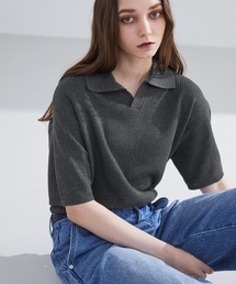LUENNA（ルエナ）の「【LUENNA】 Skipper Knit Polo Shirt / スキッパー ニットポロシャツ（ポロシャツ）」