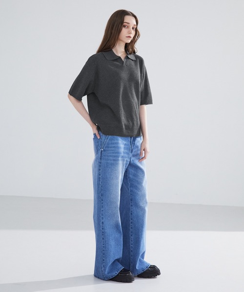 OneMall provides ZOZO products: 【LUENNA】 Skipper Knit Polo Shirt