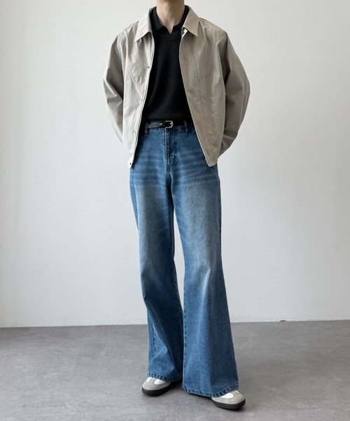 LUENNA（ルエナ）の「【LUENNA】 Skipper Knit Polo Shirt / スキッパー ニットポロシャツ（ポロシャツ・メンズ・ブルー/ブラウン/チャコールグレー/ダークグリーン/ブラック・L/M/S）」の18枚目の写真