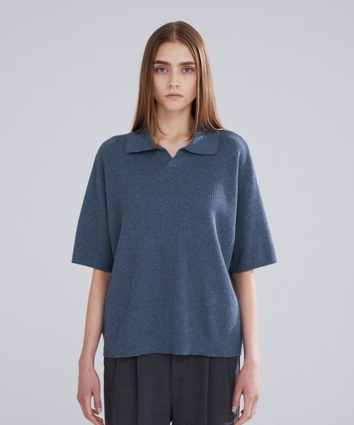 ORLEBAR BROWN スキッパー シルクニットポロシャツ SKIPPER JACQUARD KNIT POLO SHIRT/スキッパージャガードポロ