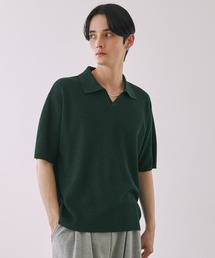 LUENNA（ルエナ）の「【LUENNA】 Skipper Knit Polo Shirt / スキッパー ニットポロシャツ（ポロシャツ）」