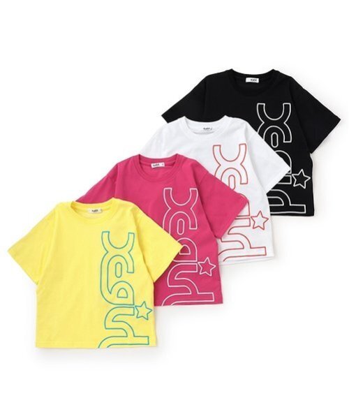 X-girl Stages（エックスガールステージス）の「ビッグミルズロゴ半袖Tシャツ（Tシャツ/カットソー・キッズ・イエロー/スモークピンク/ブラック/ホワイト・120cm/90cm/100cm/80ｃｍ/110cm/130cm/140cm）」の16枚目の写真