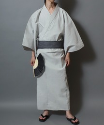 ANPAS（アンパス）の「Shijira-Weave YUKATA / しじら織り 浴衣 4点セット (帯 下駄 扇子付き) メンズ 紳士用 和装 夏祭り 花火大会（浴衣）」