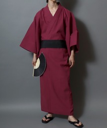 ANPAS（アンパス）の「Shijira-Weave YUKATA / しじら織り 浴衣 4点セット (帯 下駄 扇子付き) メンズ 紳士用 和装 夏祭り 花火大会（浴衣）」