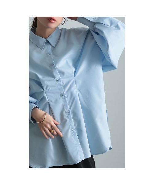 Sawa a la mode（サワアラモード）の「ボリューム袖タックブラウス（シャツ/ブラウス・レディース・オフホワイト/ブルー・FREE）」の8枚目の写真