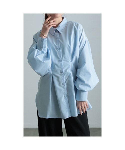 Sawa a la mode（サワアラモード）の「ボリューム袖タックブラウス（シャツ/ブラウス・レディース・オフホワイト/ブルー・FREE）」の10枚目の写真