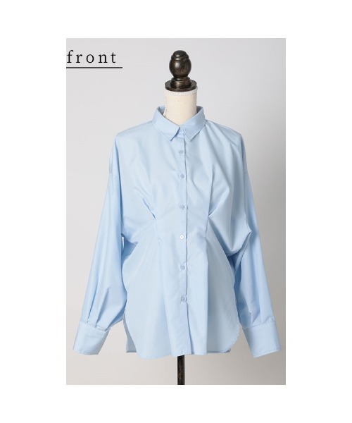 Sawa a la mode（サワアラモード）の「ボリューム袖タックブラウス（シャツ/ブラウス・レディース・オフホワイト/ブルー・FREE）」の21枚目の写真