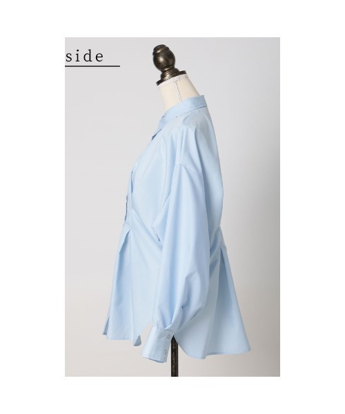 Sawa a la mode（サワアラモード）の「ボリューム袖タックブラウス（シャツ/ブラウス・レディース・オフホワイト/ブルー・FREE）」の22枚目の写真