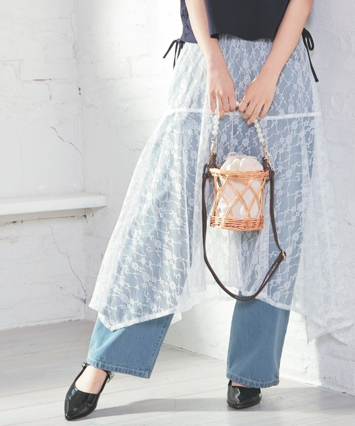 セール】パール付カゴバッグ（かごバッグ）｜Honeys（ハニーズ