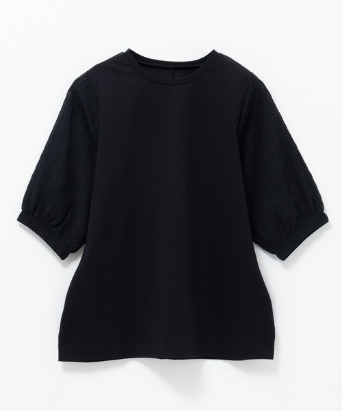 HusHusH(ハッシュアッシュ)の「HusHusH 袖異素材プルオーバー(Tシャツ/カットソー・レディース・ブラック/サックスブルー/オフホワイト・M/L)」の12枚目の写真