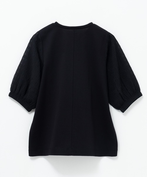 HusHusH(ハッシュアッシュ)の「HusHusH 袖異素材プルオーバー(Tシャツ/カットソー・レディース・ブラック/サックスブルー/オフホワイト・M/L)」の13枚目の写真