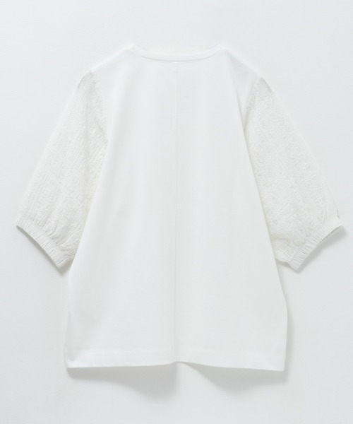 HusHusH(ハッシュアッシュ)の「HusHusH 袖異素材プルオーバー(Tシャツ/カットソー・レディース・ブラック/サックスブルー/オフホワイト・M/L)」の11枚目の写真