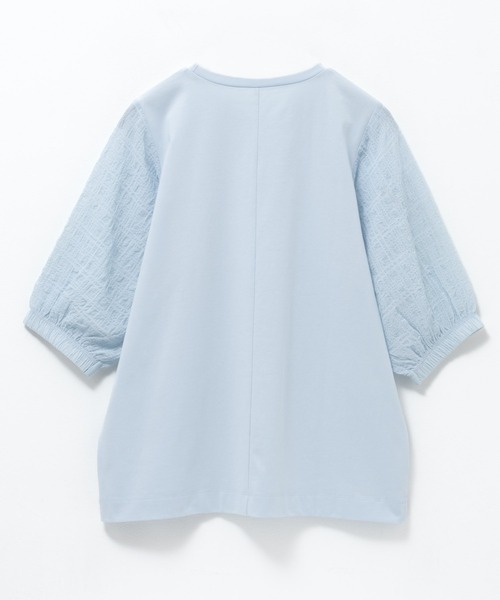 HusHusH(ハッシュアッシュ)の「HusHusH 袖異素材プルオーバー(Tシャツ/カットソー・レディース・ブラック/サックスブルー/オフホワイト・M/L)」の15枚目の写真