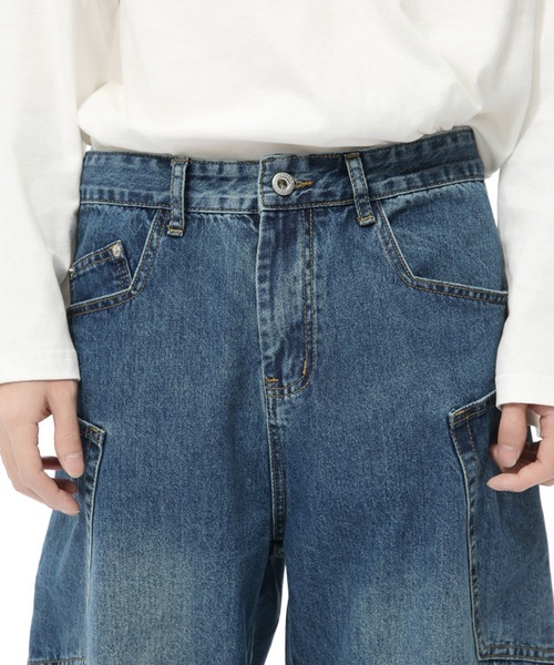 CORPUS TOKYO(コーパス トーキョー)の「立体裁断ヴィンテージワイドテーパードデニム(デニムパンツ・メンズ・インディゴブルー/ブラック/ブルー・1/2/3/4)」の14枚目の写真