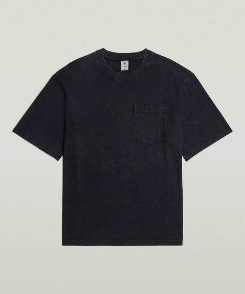 G-STAR（ジースター）の「ACID WASH BOXY T-SHIRT/ヴィンテージ加工ボクシーフィットオーバーサイズTシャツ（Tシャツ/カットソー・メンズ・ブラック系その他/ブルー系その他・X-SMALL/SMALL/MEDIUM/LARGE/X-LARGE）」の2枚目の写真