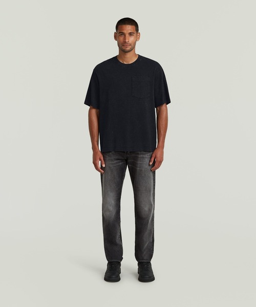 G-STAR（ジースター）の「ACID WASH BOXY T-SHIRT/ヴィンテージ加工ボクシーフィットオーバーサイズTシャツ（Tシャツ/カットソー・メンズ・ブラック系その他/ブルー系その他・X-SMALL/SMALL/MEDIUM/LARGE/X-LARGE）」の5枚目の写真