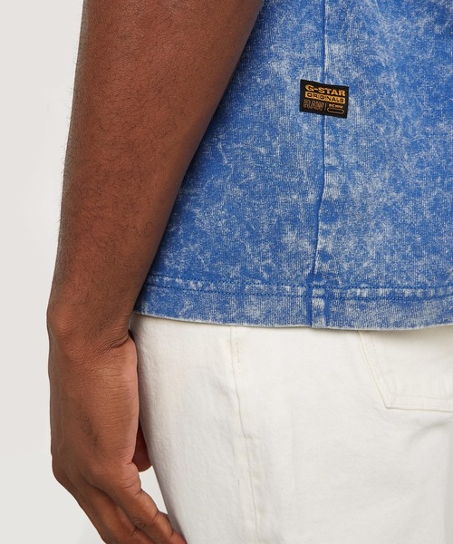 G-STAR（ジースター）の「ACID WASH BOXY T-SHIRT/ヴィンテージ加工ボクシーフィットオーバーサイズTシャツ（Tシャツ/カットソー・メンズ・ブラック系その他/ブルー系その他・X-SMALL/SMALL/MEDIUM/LARGE/X-LARGE）」の13枚目の写真