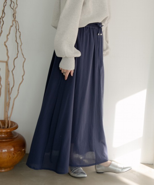 slattgir(スラットジール)の「高身長 フレアマキシスカート(セットアップ対応)(トールサイズ)Essenave(スカート・レディース・パープル系/ネイビー・M/L/LL/3L/4L/5L)」の15枚目の写真