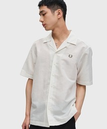 FRED PERRY(tbhy[)Linen Blend Revere Collar Shirt^luhI[vJ[Vc(Vc/uEX)