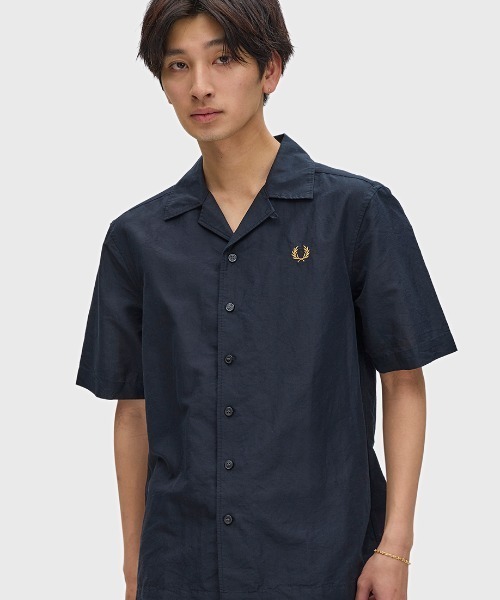 Linen Blend Revere Collar Shirt／リネンブレンドオープンカラー