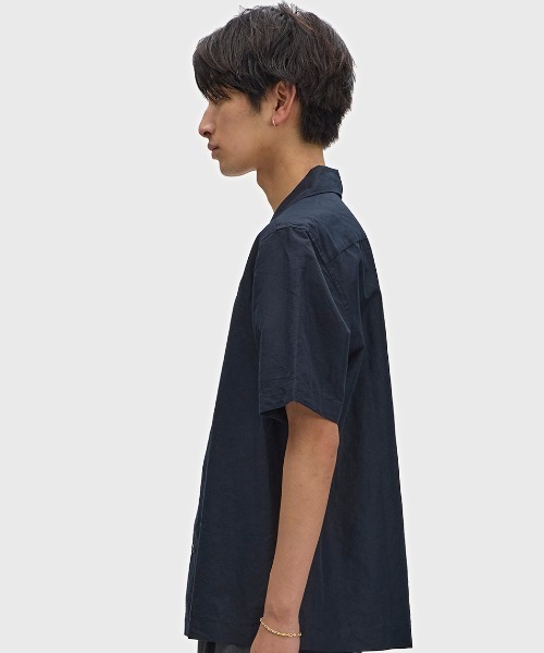 FRED PERRY(フレッドペリー)の「Linen Blend Revere Collar Shirt/リネンブレンドオープンカラーシャツ(シャツ/ブラウス・メンズ・ライトベージュ/ブルー/ネイビー/ブラック/ホワイト・S/M/L)」の21枚目の写真