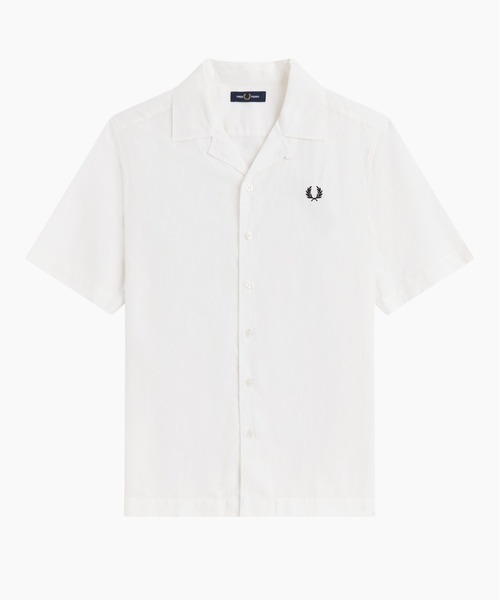 FRED PERRY(フレッドペリー)の「Linen Blend Revere Collar Shirt/リネンブレンドオープンカラーシャツ(シャツ/ブラウス・メンズ・ライトベージュ/ブルー/ネイビー/ブラック/ホワイト・S/M/L)」の16枚目の写真