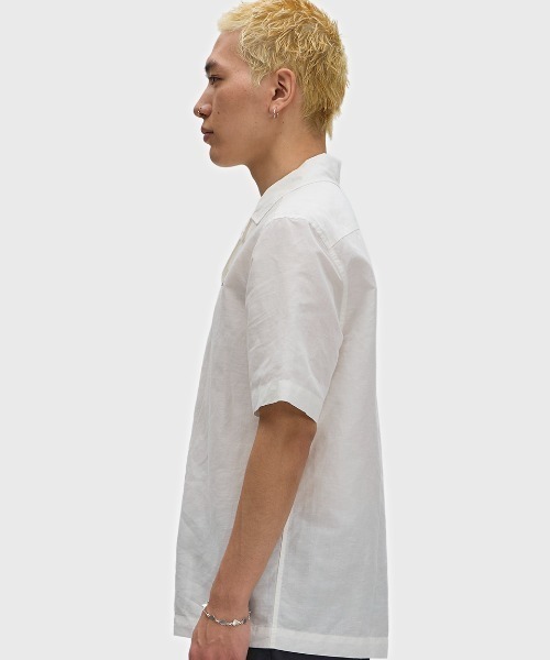 FRED PERRY(フレッドペリー)の「Linen Blend Revere Collar Shirt/リネンブレンドオープンカラーシャツ(シャツ/ブラウス・メンズ・ライトベージュ/ブルー/ネイビー/ブラック/ホワイト・S/M/L)」の15枚目の写真