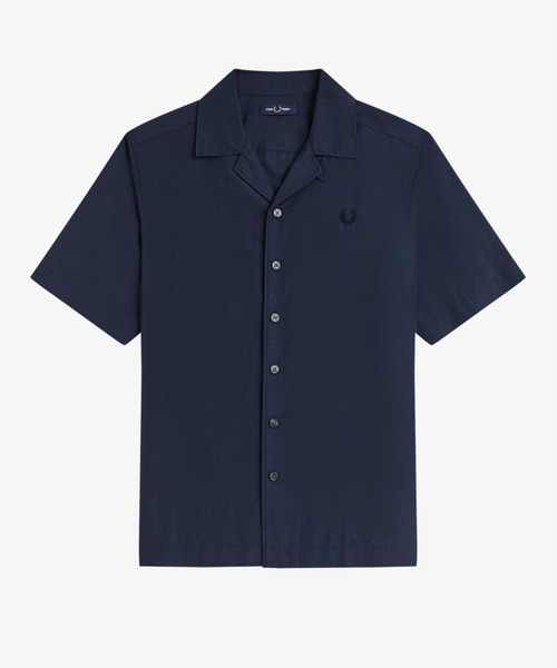 FRED PERRY(フレッドペリー)の「Linen Blend Revere Collar Shirt/リネンブレンドオープンカラーシャツ(シャツ/ブラウス・メンズ・ライトベージュ/ブルー/ネイビー/ブラック/ホワイト・S/M/L)」の10枚目の写真