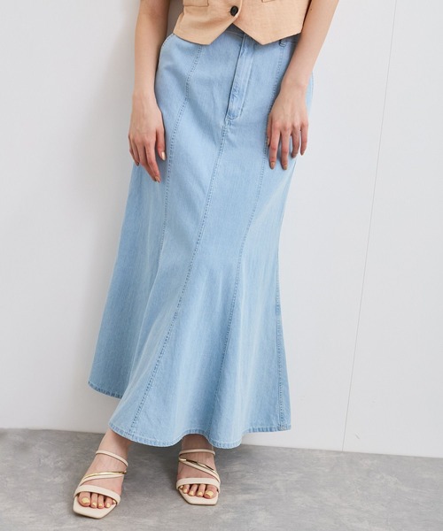 マーメイドデニムスカート （LIGHT BLUE atelier SOMETHING MERMAID DENIM SKIRT/マーメイドデニム