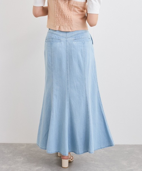 VIS(ビス)の「ライトデニムマーメイドスカート(デニムスカート・レディース・サックスブルー/ブルー・S/M)」の19枚目の写真