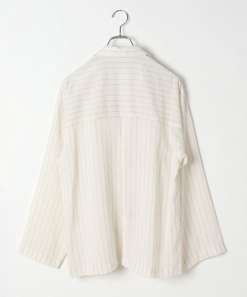 LEPSIM(レプシィム)の「ストライプジャケットライクシャツ 289445(シャツ/ブラウス・レディース・アイボリー/ブラウン・FREE)」の12枚目の写真