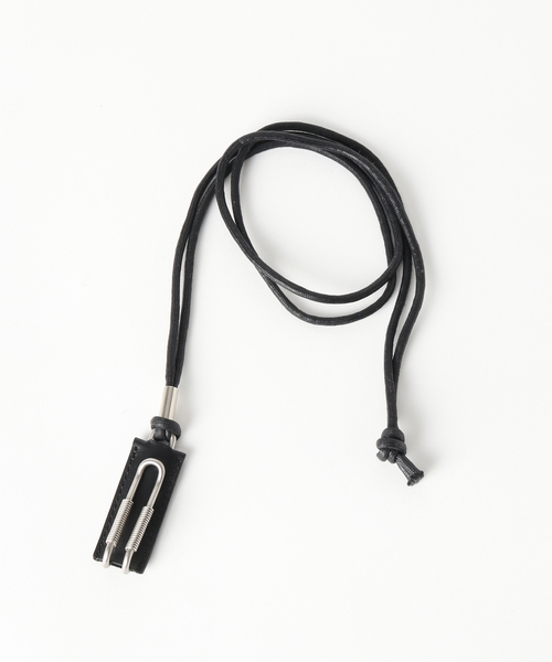 ED ROBERT JUDSON(エドロバートジャドソン)の「ED ROBERT JUDSON / エドロバート ジャドソン spring clip neck holder(ネックレス・メンズ・ブラック・FREE)」の1枚目の写真
