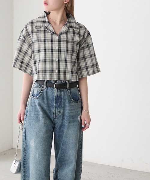 GO TO HOLLYWOOD 新品タグ付 マドラスチェック ロングシャツ 01