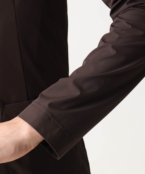 MK MICHEL KLEIN HOMME (エムケーミッシェルクランオム)の「【セットアップ対応】ノーカラーカーディガンジャケット/ニュートラルストレッチ(カーディガン/ボレロ・メンズ・ブラック/ライトブラウン・48/51/46)」の9枚目の写真