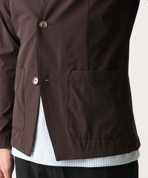 MK MICHEL KLEIN HOMME (エムケーミッシェルクランオム)の「【セットアップ対応】ノーカラーカーディガンジャケット/ニュートラルストレッチ(カーディガン/ボレロ・メンズ・ブラック/ライトブラウン・48/51/46)」の11枚目の写真