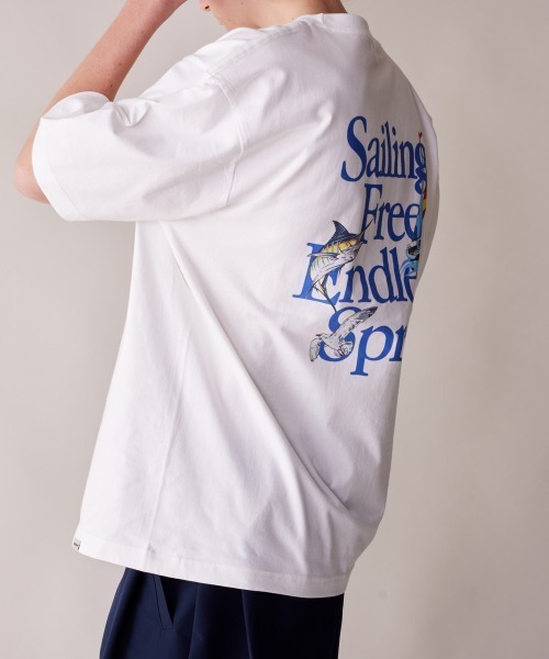 rehacer(レアセル)の「rehacer : Sailing Free Relax Fit T-shirt / セイリング フリー リラックス フィット Tシャツ(Tシャツ/カットソー・メンズ・ブラック/ホワイト・X-LARGE/SMALL/MEDIUM/LARGE)」の4枚目の写真