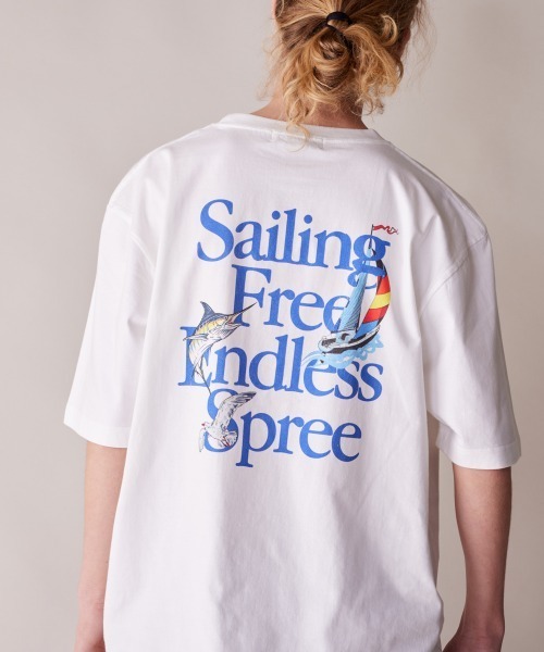 rehacer(レアセル)の「rehacer : Sailing Free Relax Fit T-shirt / セイリング フリー リラックス フィット Tシャツ(Tシャツ/カットソー・メンズ・ブラック/ホワイト・X-LARGE/SMALL/MEDIUM/LARGE)」の5枚目の写真