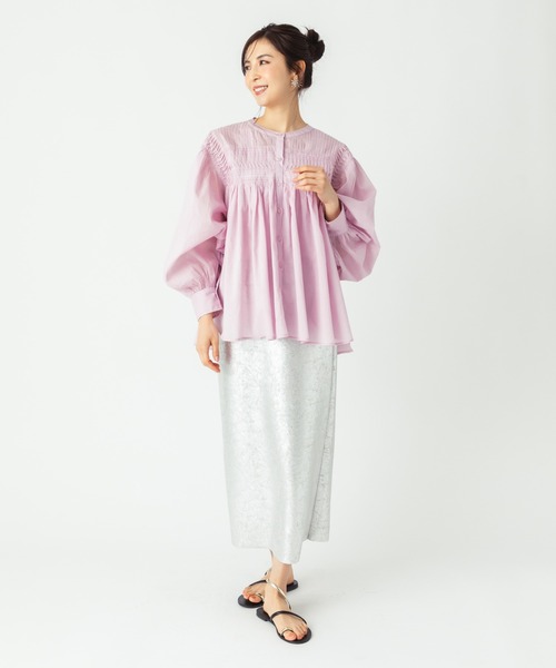 ever closet(エバークローゼット)の「インド綿 シアーブラウス(シャツ/ブラウス・レディース・ブルー/ブラウン/ピンク・F)」の8枚目の写真