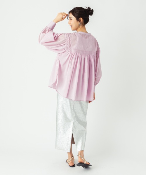 ever closet(エバークローゼット)の「インド綿 シアーブラウス(シャツ/ブラウス・レディース・ブルー/ブラウン/ピンク・F)」の9枚目の写真