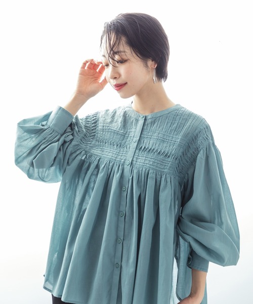 ever closet(エバークローゼット)の「インド綿 シアーブラウス(シャツ/ブラウス・レディース・ブルー/ブラウン/ピンク・F)」の18枚目の写真