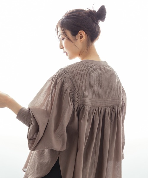 ever closet(エバークローゼット)の「インド綿 シアーブラウス(シャツ/ブラウス・レディース・ブルー/ブラウン/ピンク・F)」の19枚目の写真