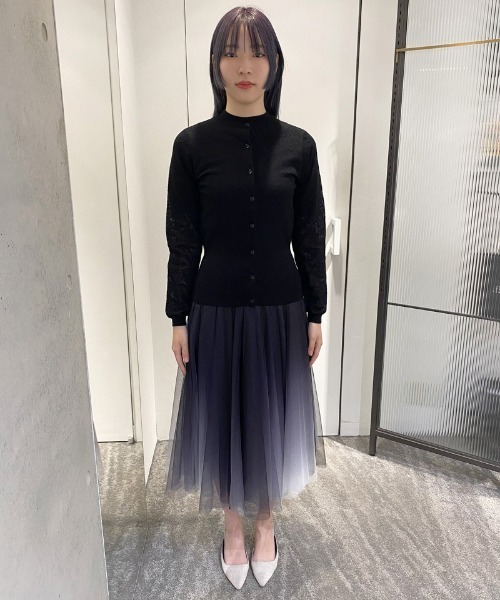 JENNE（ジェンヌ）の「ステンドグラス編みカーディガン（カーディガン/ボレロ・レディース・ブラック/ネイビー/ホワイト・SMALL/MEDIUM/LARGE）」の12枚目の写真