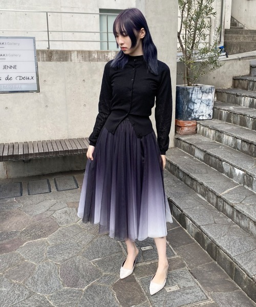 JENNE（ジェンヌ）の「ステンドグラス編みカーディガン（カーディガン/ボレロ・レディース・ブラック/ネイビー/ホワイト・SMALL/MEDIUM/LARGE）」の14枚目の写真