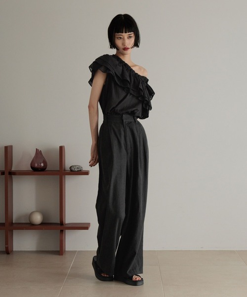 LOWRYS FARM(ローリーズファーム)の「アシメフリルギャザーSS 322948(シャツ/ブラウス・レディース・ホワイト/ブラウン/ブラック/その他・FREE)」の21枚目の写真