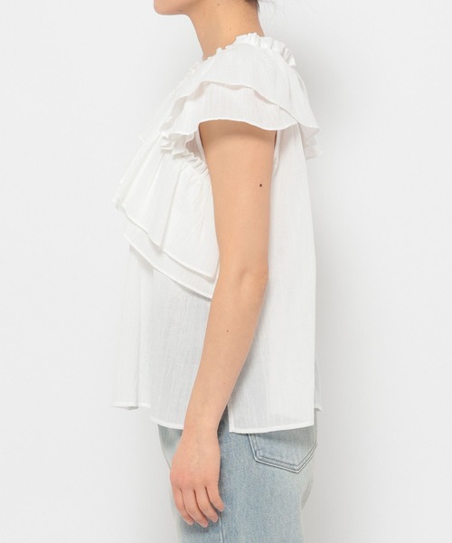 LOWRYS FARM(ローリーズファーム)の「アシメフリルギャザーSS 322948(シャツ/ブラウス・レディース・ホワイト/ブラウン/ブラック/その他・FREE)」の13枚目の写真