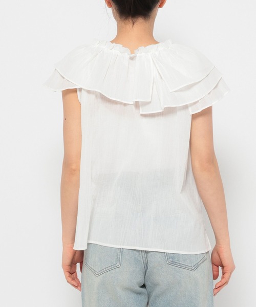 LOWRYS FARM(ローリーズファーム)の「アシメフリルギャザーSS 322948(シャツ/ブラウス・レディース・ホワイト/ブラウン/ブラック/その他・FREE)」の14枚目の写真